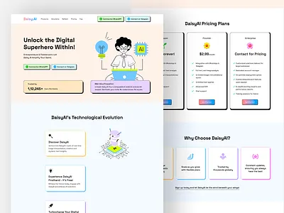 🌼 AI company design - Landing page website 🌼 ai ai website business website tech website technology website ui ux website