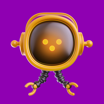 Bot 3d android bright cartoon character child concept cyborg future illustration kid render robot scifi toy vivid