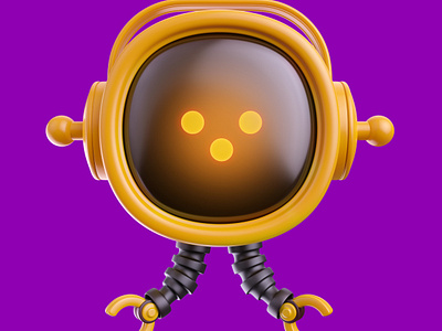 Bot 3d android bright cartoon character child concept cyborg future illustration kid render robot scifi toy vivid