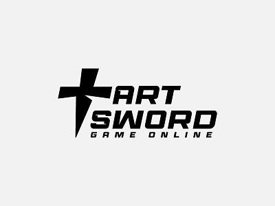 Art Sword black brand design game identity letter logo online simple sword t white