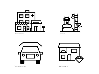 Sunfimmo icon system branding design graphic design grid house icon icon design icon system icons illustration logo real state ui ux vectors vehicle zen
