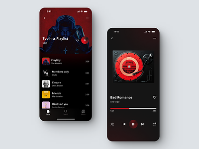 Music App app branding design graphic design mobile music album music app music app ui music art music player music player app music player ui ui ux