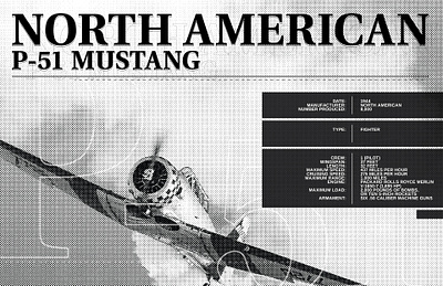 P51 - Mustang graphic design illustration print typography