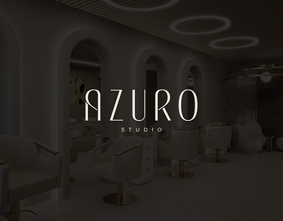 Azuro studio | Beauty salon branding a logo a r beauty branding design fashion hair salon illustration logo logotipu kurimas logotype make up minimalistic pidea studio vector visual identity wordmark