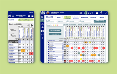 Schoolbook responsive design ui ux website