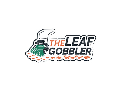 Leaf gobbler logo design / Leave machine logo gobble gobblegrams leaf gobbler logo design leaf picking logo leave gobbler logo leave picking logo outdoors