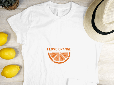 I Love Orange branding design graphic design illustration logo orange t shirt vector