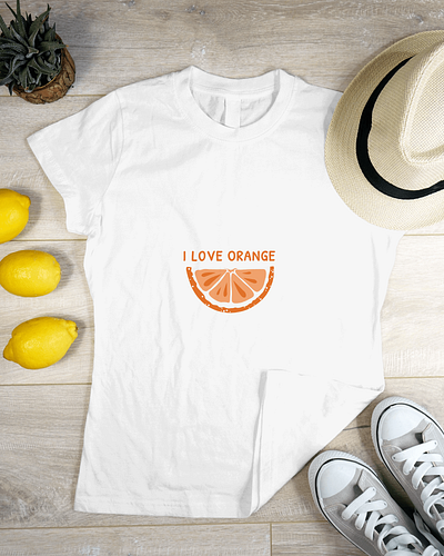 I Love Orange branding design graphic design illustration logo orange t shirt vector