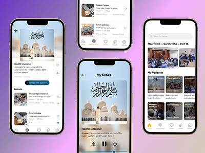 Islamic App application figma islamic podcast