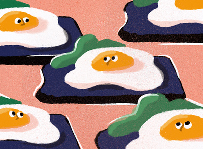 Eggs bold digital editorial graphical illustrated illustration illustrator pattern procreate quirky retro texture