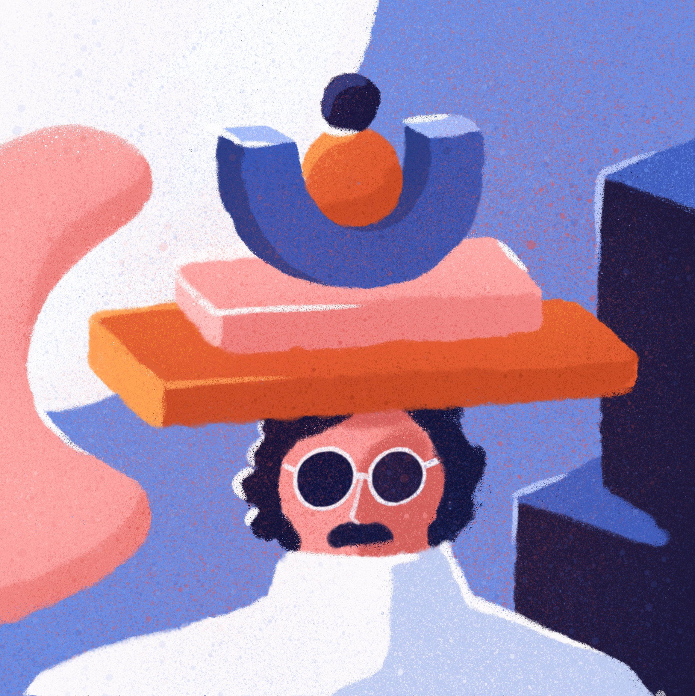 Posture bold digital editorial fun graphical illustrated illustration illustrator procreate quirky shapes texture