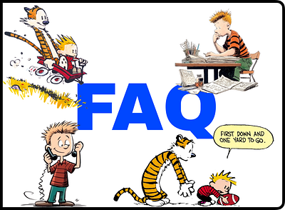 Daily UI Challenge #092 (Frequently Asked Questions) 100daychallenge ai calvin and hobbes comic strip comics common questions daily challenge dailyui design faq follow frequently asked questions iconography illustration like question typography ui