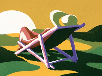 Sunday beautiful bold digital editorial illustrated illustration illustrator procreate retro texture vintage