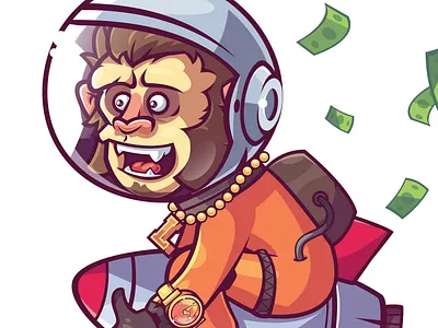 Lucky Ape 3 design illustration vector