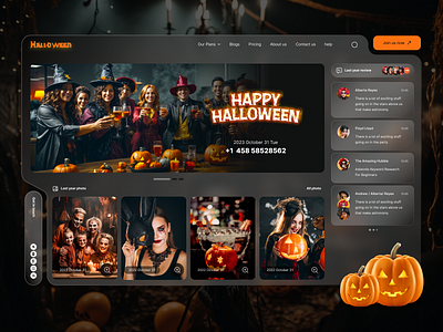 Halloween Website animation landing website