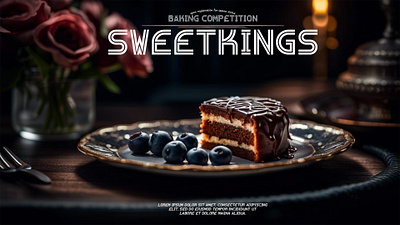 Sample promo for a baking show ad advertisement baking cake dessert font sweet title type typeface typography