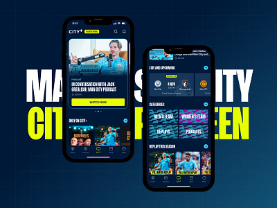 Mobile App | Football App dark theme football football app manchester city app minimalism mobile app mobile design soccer ui ux