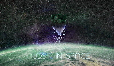 House Lost in Space abstract adobe photoshop cosmos creative house manipulaion art photo editing photoshop planet space spaceart stars universe