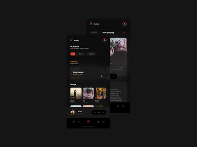 Daily UI - Music Player app components daily dailyui design music pause play player scroll ui uiux ux voice