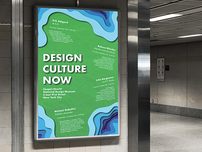 Design Culture Now Poster Concept design editorial editorial design event graphic design illustration layout marketing marketing material poster promotion promotional typography vector