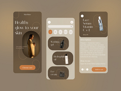 Cosmetics brand mobile app design app branding cosmetics design ui ux