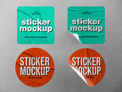 Free Sticker Mockup PSD free free mockup mockup mockup design mockup psd product design psd mockup sticker sticker mockup