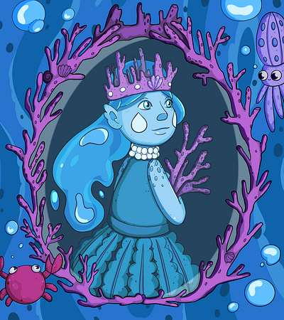 Coral Princess book cartoon childrens book colorful cute illustration kidlit