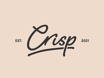 Crisp | Script logo for mobile bakery bakery branding design graphic design handwritten logo script typography