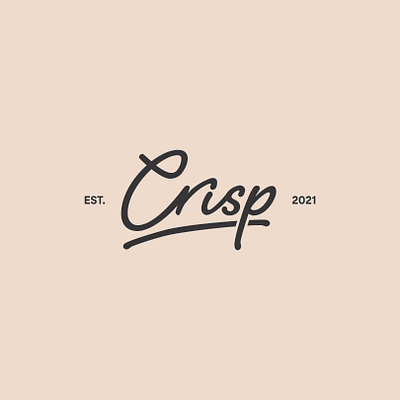 Crisp | Script logo for mobile bakery bakery branding design graphic design handwritten logo script typography