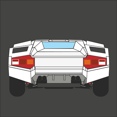 Lamborghini Countach adobe countach design graphic design illustration illustrator lamborghini