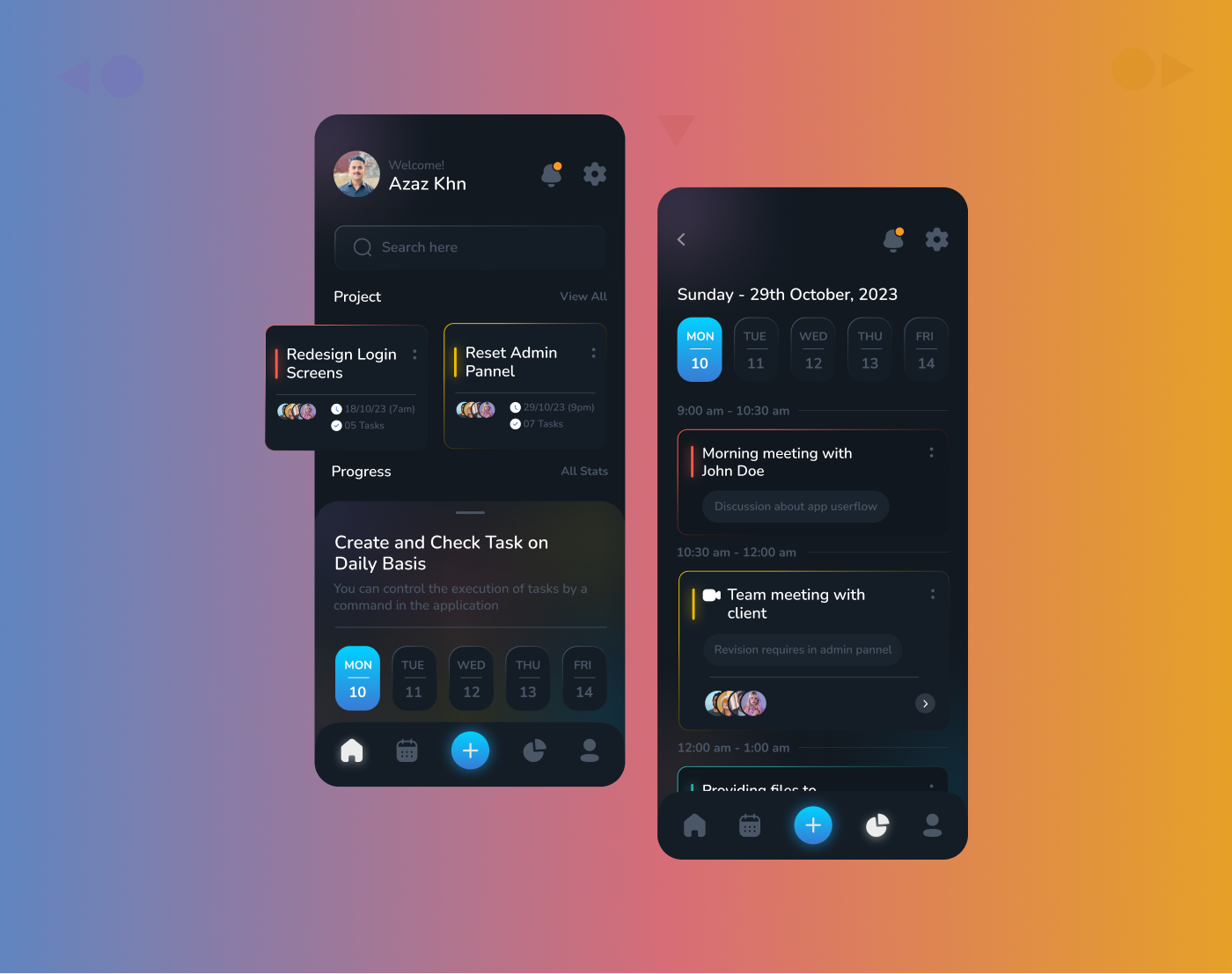 TaskSink - Task Reminder App Ui Design app dailybasis design interactiondesign reminder task ui uidesign uiux