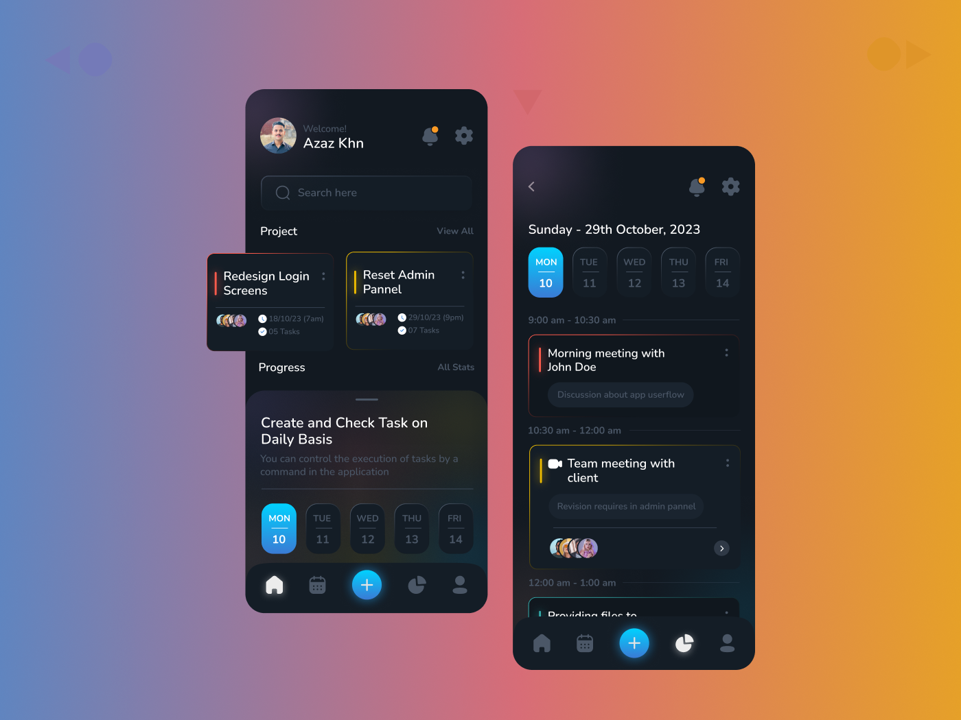 TaskSink - Task Reminder App Ui Design by Azaz Ahmed Khan on Dribbble