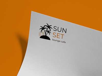 Sunset Lounge Cafe Logo branding cafe design graphic design illustration logo sunset vector