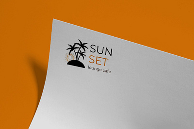 Sunset Lounge Cafe Logo branding cafe design graphic design illustration logo sunset vector