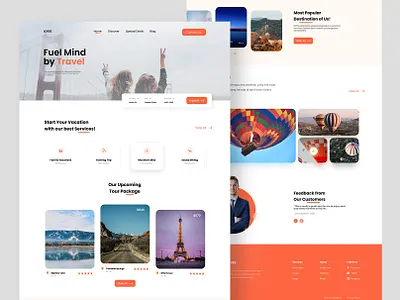 Travel Landing Page | UI Design figma landing page landing page design landing page ui responsive web design travel landing page ui design uiux web design website
