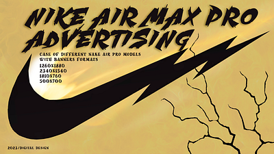Nike air max pro advertising branding graphic design