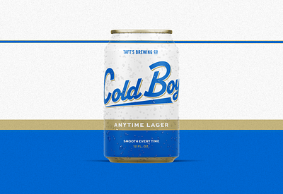 Cold Boy Anytime Lager beer can branding brewery graphic design