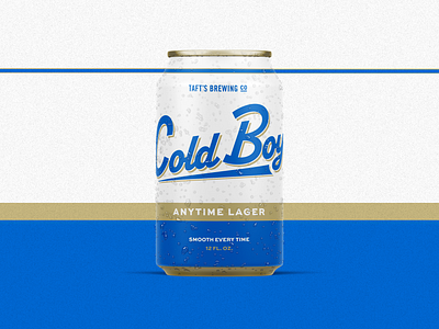 Cold Boy Anytime Lager beer can branding brewery graphic design