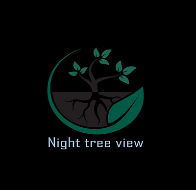 This is a night tree view. 3d branding graphic design logo ui