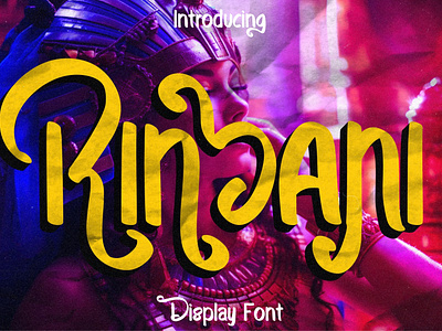 RINJANI DISPLAY FONT bold font brush font claasic classic font design display font font font display graffiti illustration ornament font playfull sans sans serif script serif ui