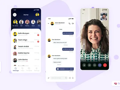 Connectify App UI app app design meesage app message message ui ui