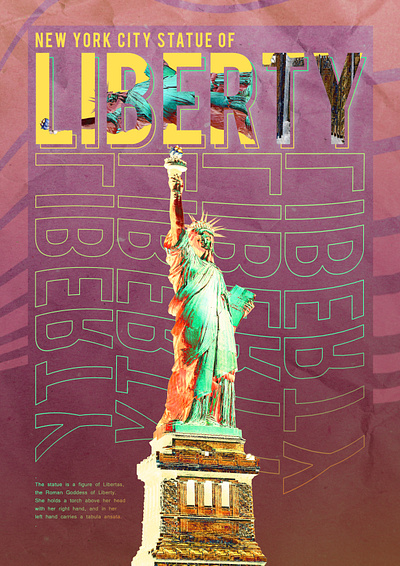 The Statue of Liberty Poster branding design graphic design liberty liberty poster my portofolio newyork poster