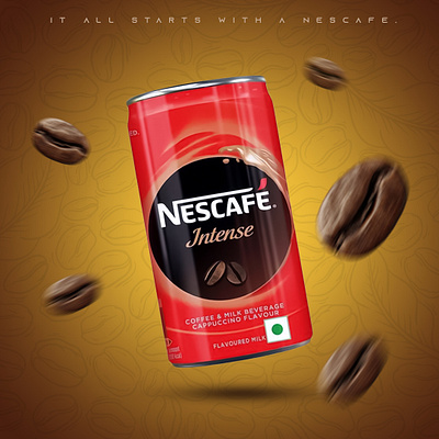 Nescafe Intense | Social Media Poster ads branding coffee graphic design nescafe poster social media post