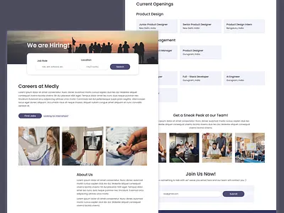 Daily UI Challenge 050 - Hiring Page dailyui design productdesign ui uiuxdesign ux uxdesign webdesign website