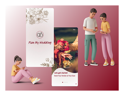 Plan My Wedding design mobile app ui ux