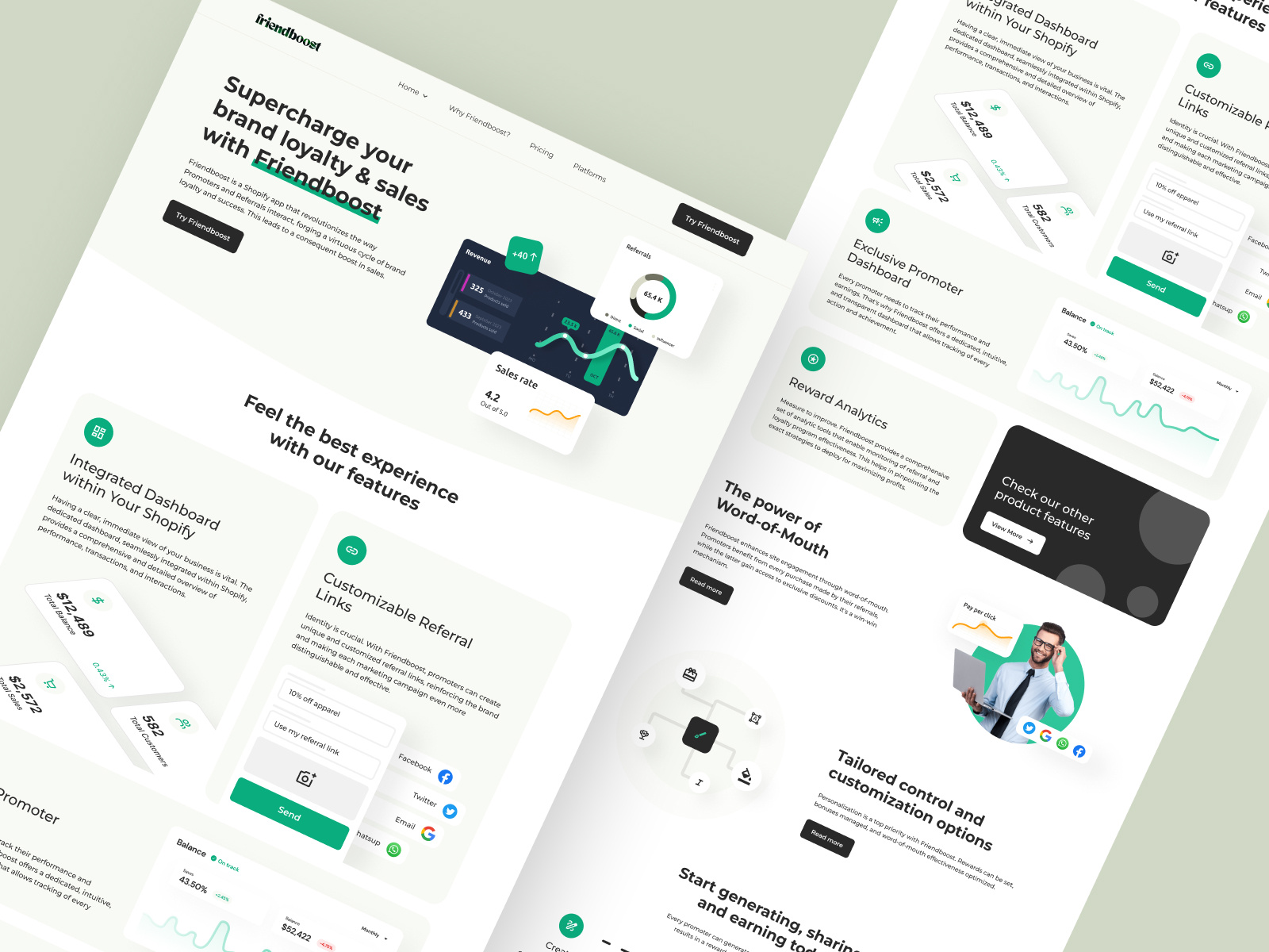 Example of Landing Page UX/UI Design