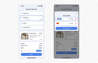 Daily UI: Payment Methods app dailyui figma mobile ui