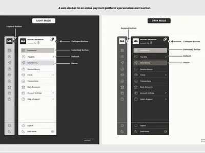 Web Sidebar with Prototype video design graphic design sidebar ui uiux web webapp