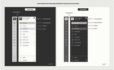 Web Sidebar with Prototype video design graphic design sidebar ui uiux web webapp