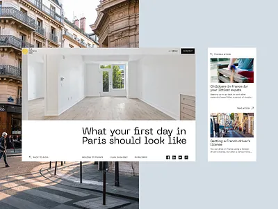 The French Way / blog blog design fold hero interactive design mobile ui webdesign website